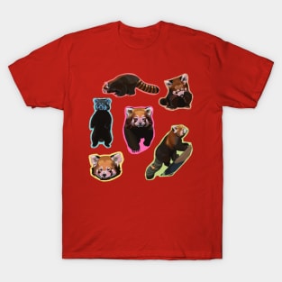 Red Panda Pattern T-Shirt